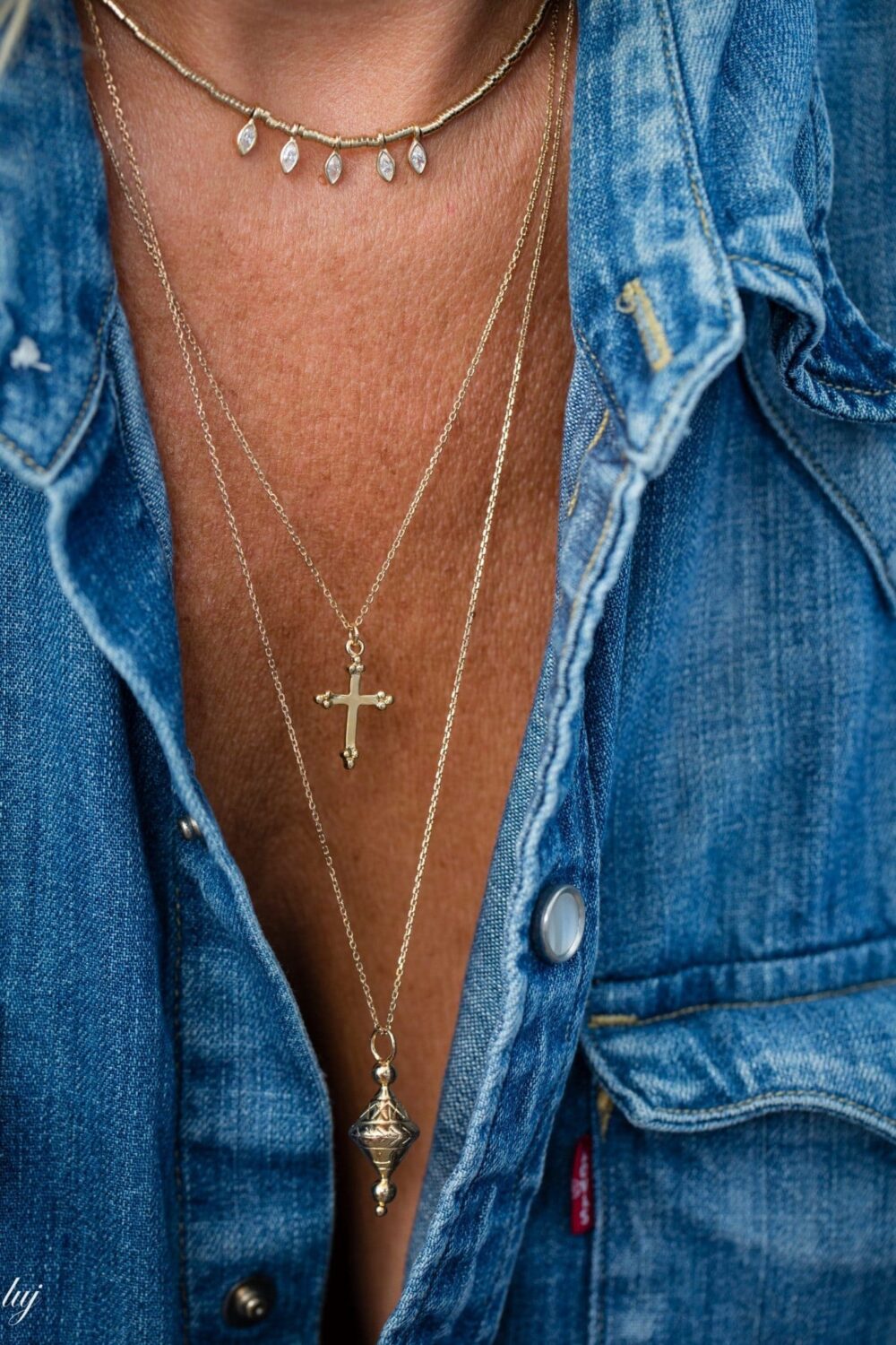 Big Zunderes-Collier pendentif croix pour femme et homme, bijoux de luxe,  rock, fête