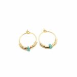 JOSEPHINE turquoise hoop earrings luj paris jewels